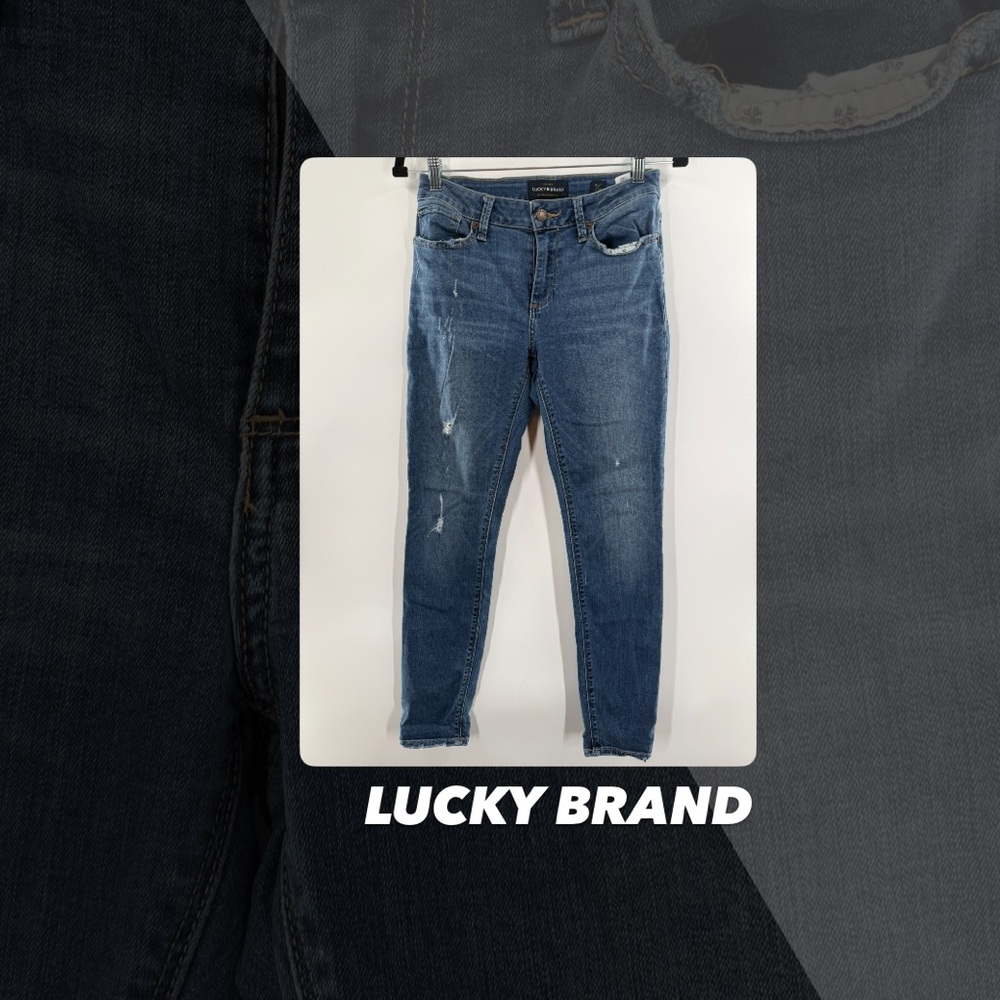 EUC Lucky Brand Sasha Super Skinny Distressed Jeans